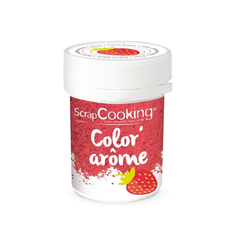 ScrapCooking Strawberry Color Arome Red, 10g