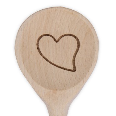 Beechwood Spoon Heart 28cm