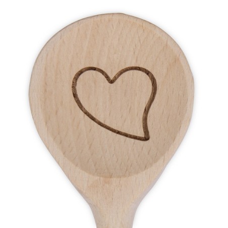 Beechwood Spoon Heart 28cm