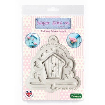 Sugar Buttons Birdhouse Sugarcraft Silicone Mould