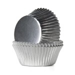 Bakeria Cupcake Förmchen Metallic Silver, 64 Stück