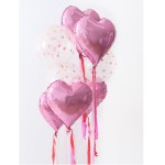 Meri Meri Folienballon Valentinstag-Herzen, 6 Stück