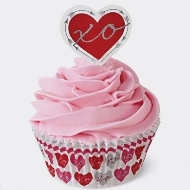 Wilton Valentines Day Cupcakeförmchen XOXO
