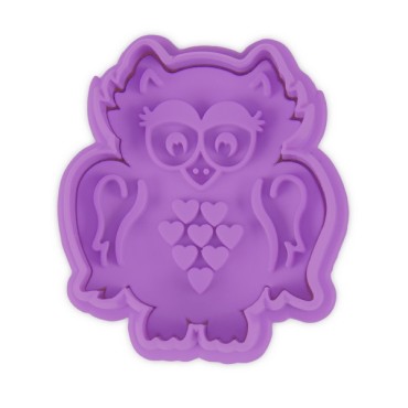 Purple Owl 3D Cookie Cutter