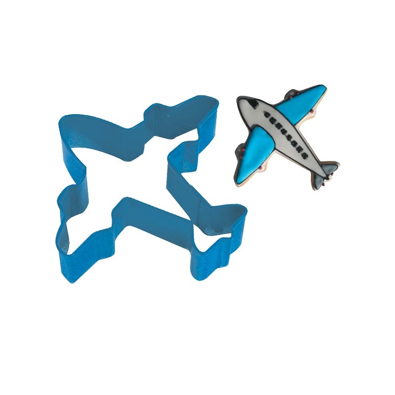 Anniversary House Blue Airplane Cookie Cutter, 10cm
