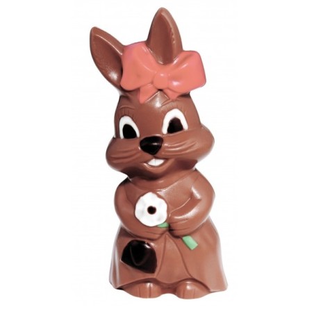 Chocolate Easter Bunny Mould with Flower