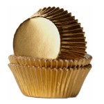 Bakeria Cupcake Förmchen Metallic Gold, 64 Stück