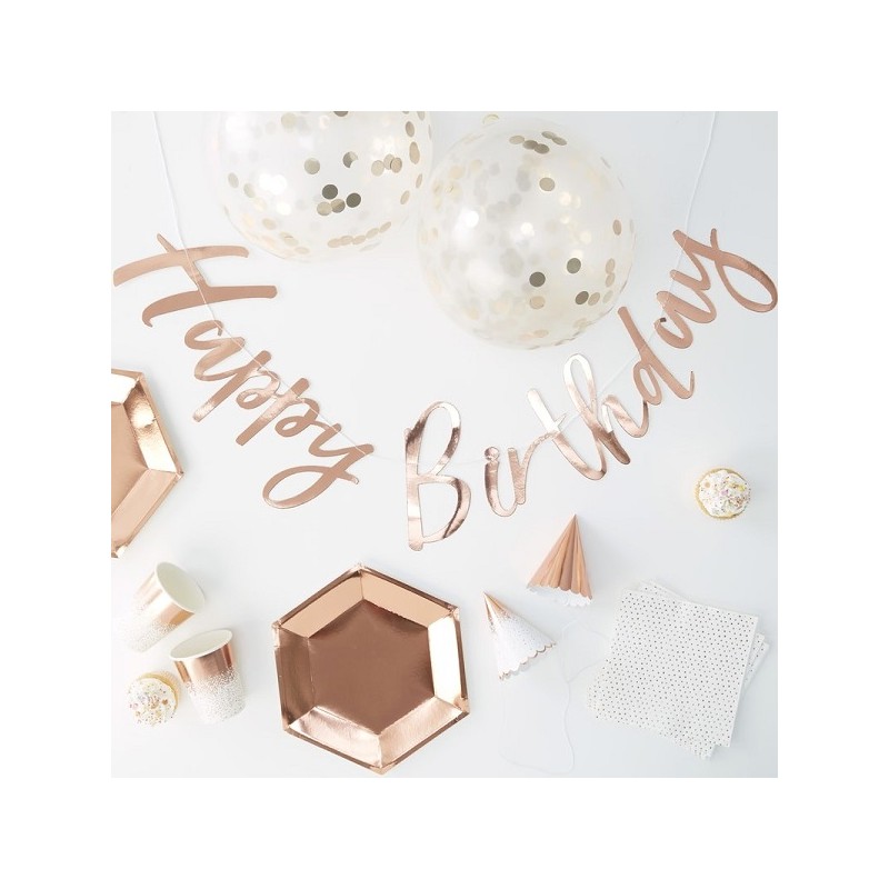 Ginger Ray Party in a Box - Rose-Gold Birthday für 16 Personen