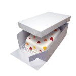 PME Oblong Cake Box white with Board 38x27cm