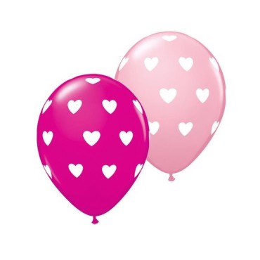 Pink/Rosa Luftballons Herzen
