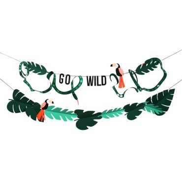 171604 Meri Meri Go Wild Jungle Bunting, 2x3 Meter