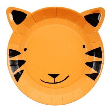 Tiger shaped Plate Go Wild by Meri Meri