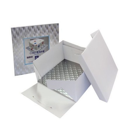 PME Cakebox white and 3mm Square Cake Board BCS874