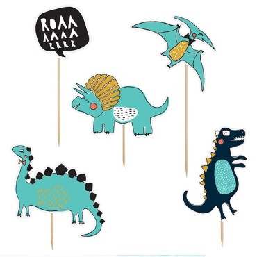Dinosaurier Cupcake Piekser & Kuchen-Topper