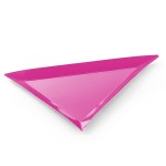 PartyDeco Bright Triangle Cake Plates, 6 pcs