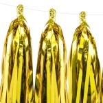 PartyDeco Gold Tassel Garland, 1.5 Meter