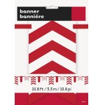Unique Party Red Polka Dot & Chevron Flag Banner, 3.3 Meter
