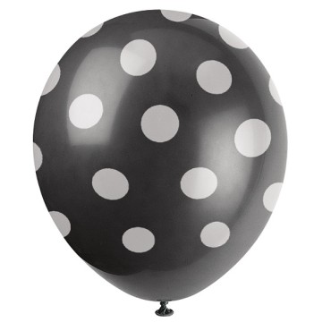 57590 Black Balloon Big Dots