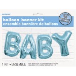 Unique Party Baby Foil Balloon Banner Blue