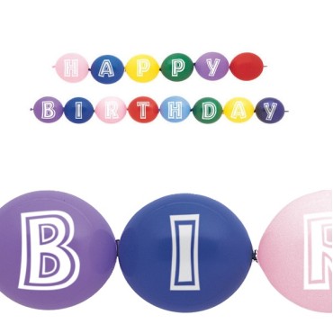 Happy Birthday Link-O-Loons Girlande