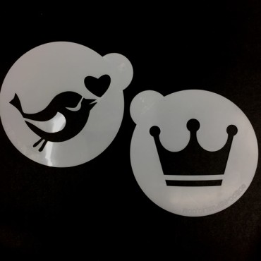 Fairy Stencil Set - Lovebird & Crown