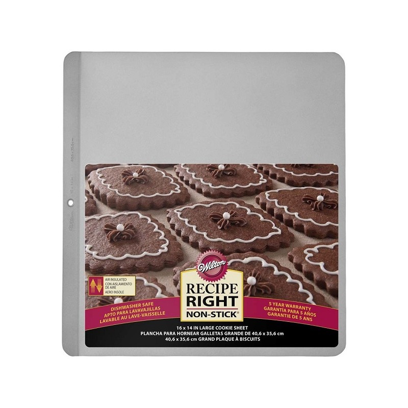 Wilton Recipe Right Non-Stick Cookie Sheet, 40.6 x 35.6cm