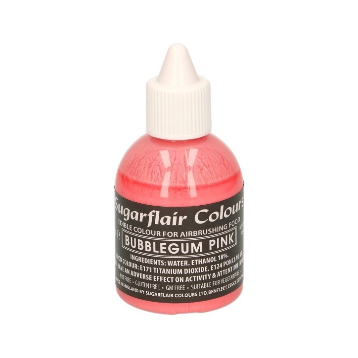 Sugarflair Airbrush Lebensmittelfarbe Kaugummi Rosa – 60ml