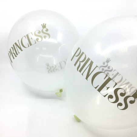 30cm Clear Princess Balloons 6 pcs