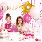 PartyDeco Crystal Clear Balloons Princess, 6 pcs