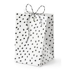 PartyDeco Rawwr Treat Bags White with Black Spots, 6 pcs