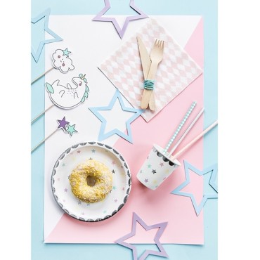 Pastel Stars Paper Plates