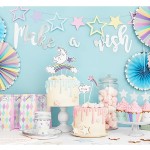 PartyDeco Magical Unicorn Stars Cake Plates, 6 pcs