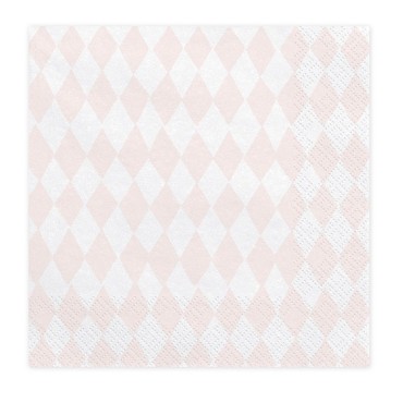 Light Pink Diamond Paper Napkins