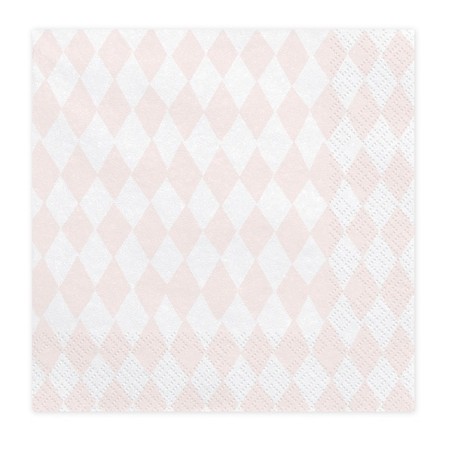 Light Pink Diamond Paper Napkins