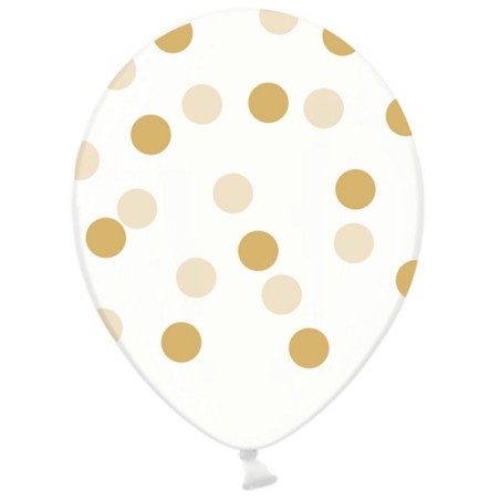 Gold Dots Clear Balloons