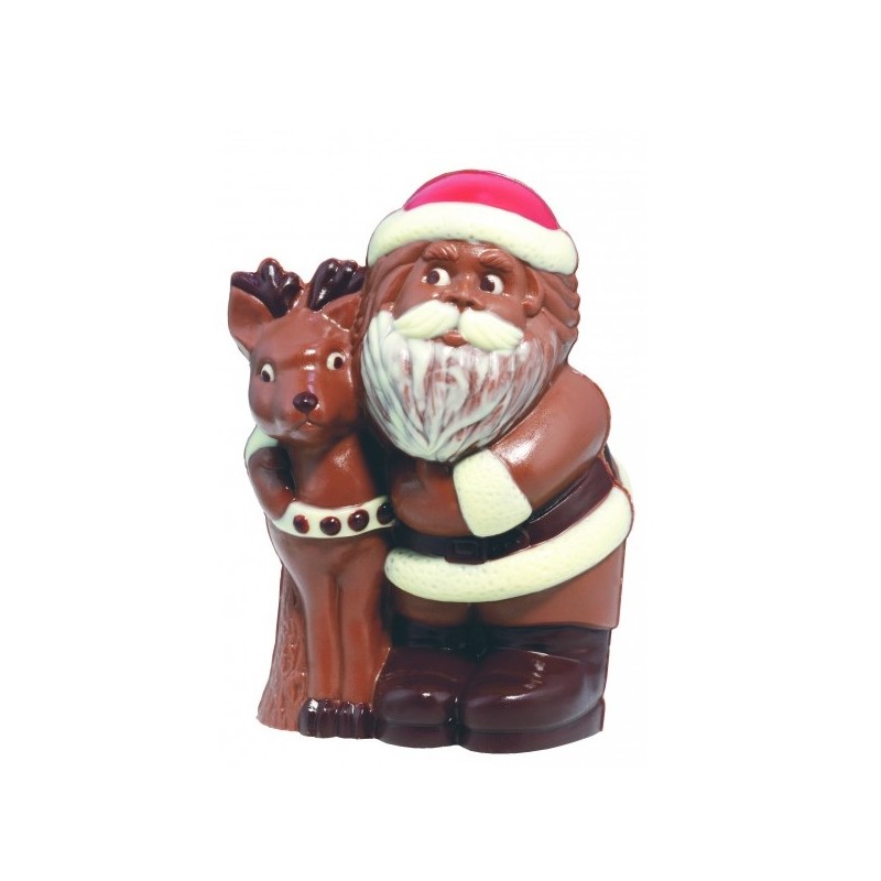 Santa with Reindeer Chocolate Mould, 16cm