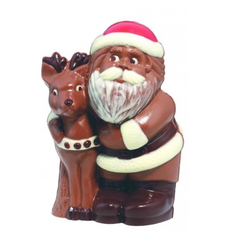 Schokoladenform Santa mit Rentier
