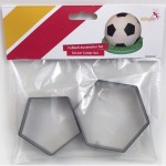 Dekofee Fussball 5-Eck & 6-Eck Ausstecherset für einen 20cm Ball
