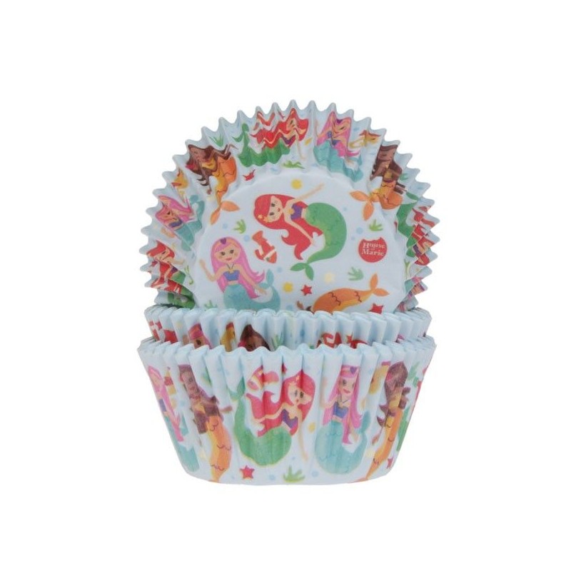 House of Marie Mermaid Cupcake Cases, 50pcs