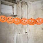 Halloween Kürbis-Girlande aus Papier, 3m