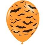 PartyDeco Bat Balloons Orange, 6 pcs