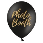 PartyDeco Party Sign Balloon Set Black, 5 pcs