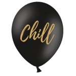 PartyDeco Party Sign Balloon Set Black, 5 pcs