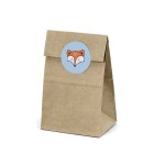 PartyDeco Woodland Treat Bags with Sticker, 6 pcs