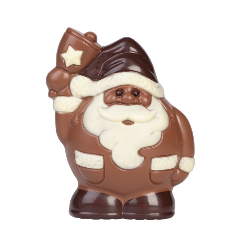 Doppelform Kugeliger Weihnachtsmann Schokoladen Giessform, 110mm