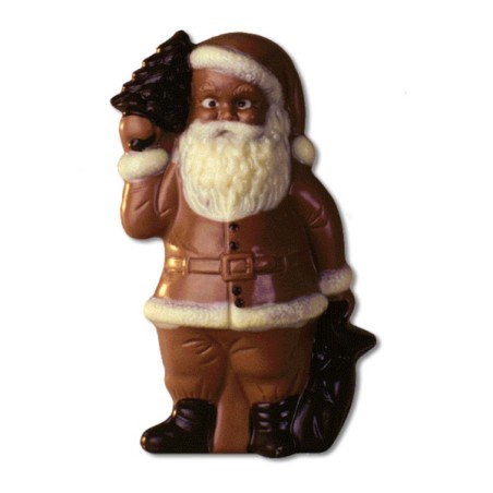 Schokoladenform Weihnachtsmann mit Baum