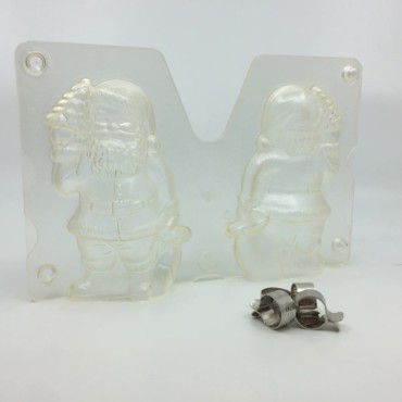 Polycarbonate Chocolate Mould Santa Claus with Tree