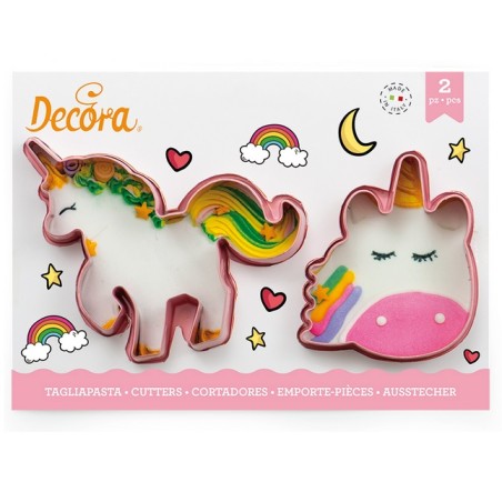 Decora Magic Unicorn Cookie Cutters - Set of 2