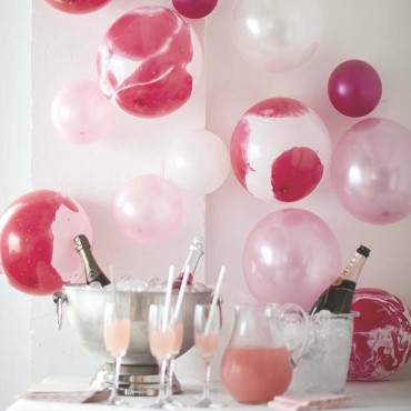 Rosa Luftballons Marble Mix