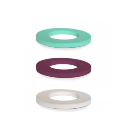 3-pc Spare Rubber gasket for Soulbottles - turquoise, lilac & white